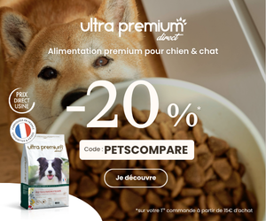 Ultra Premium Direct — Alimentation premium pour chien et chat · Code PETSCOMPARE -20%